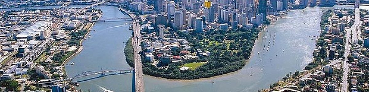 Aerial shot of Brisbane